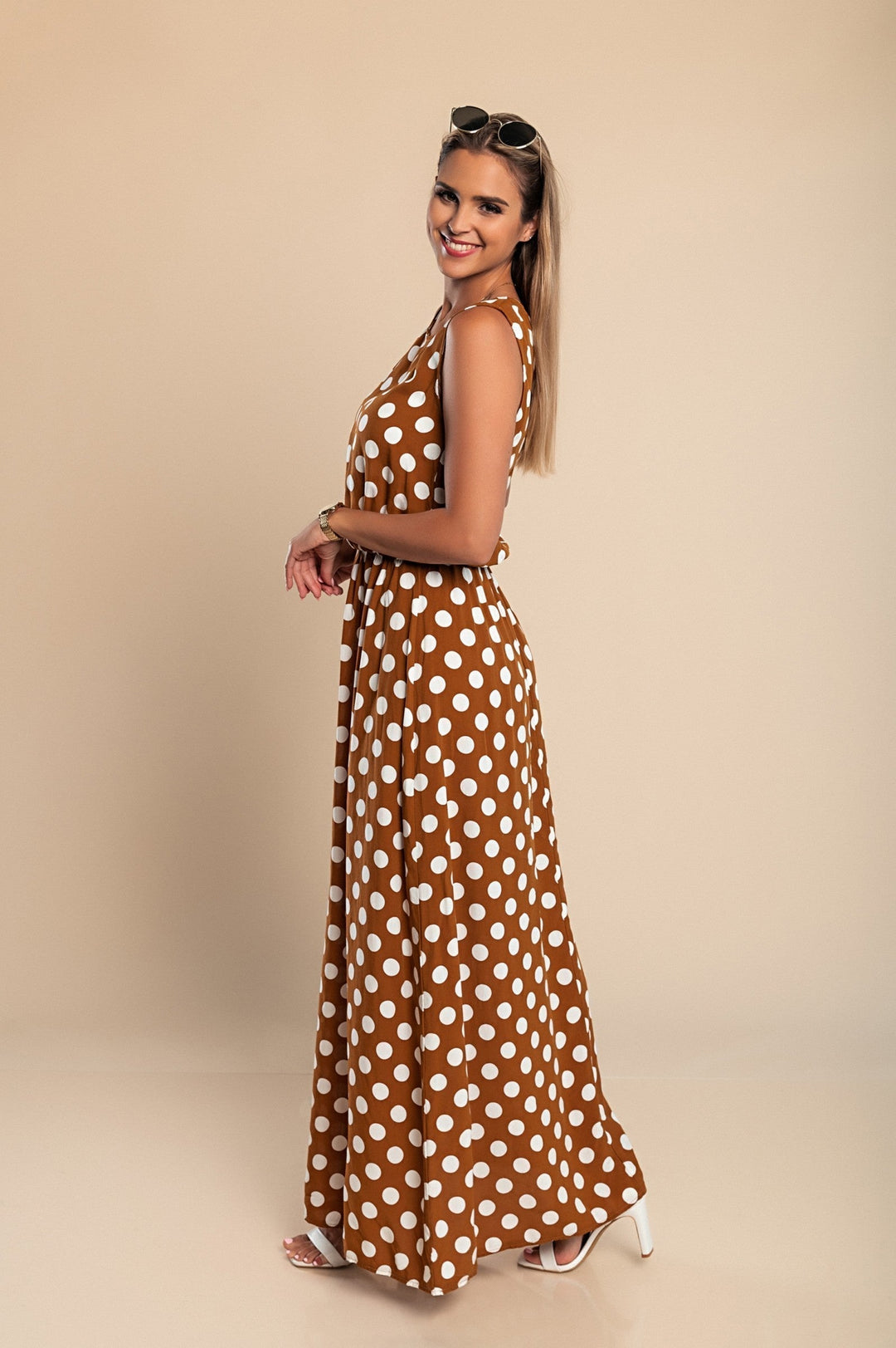 Amber | Long Polka Dot Dress
