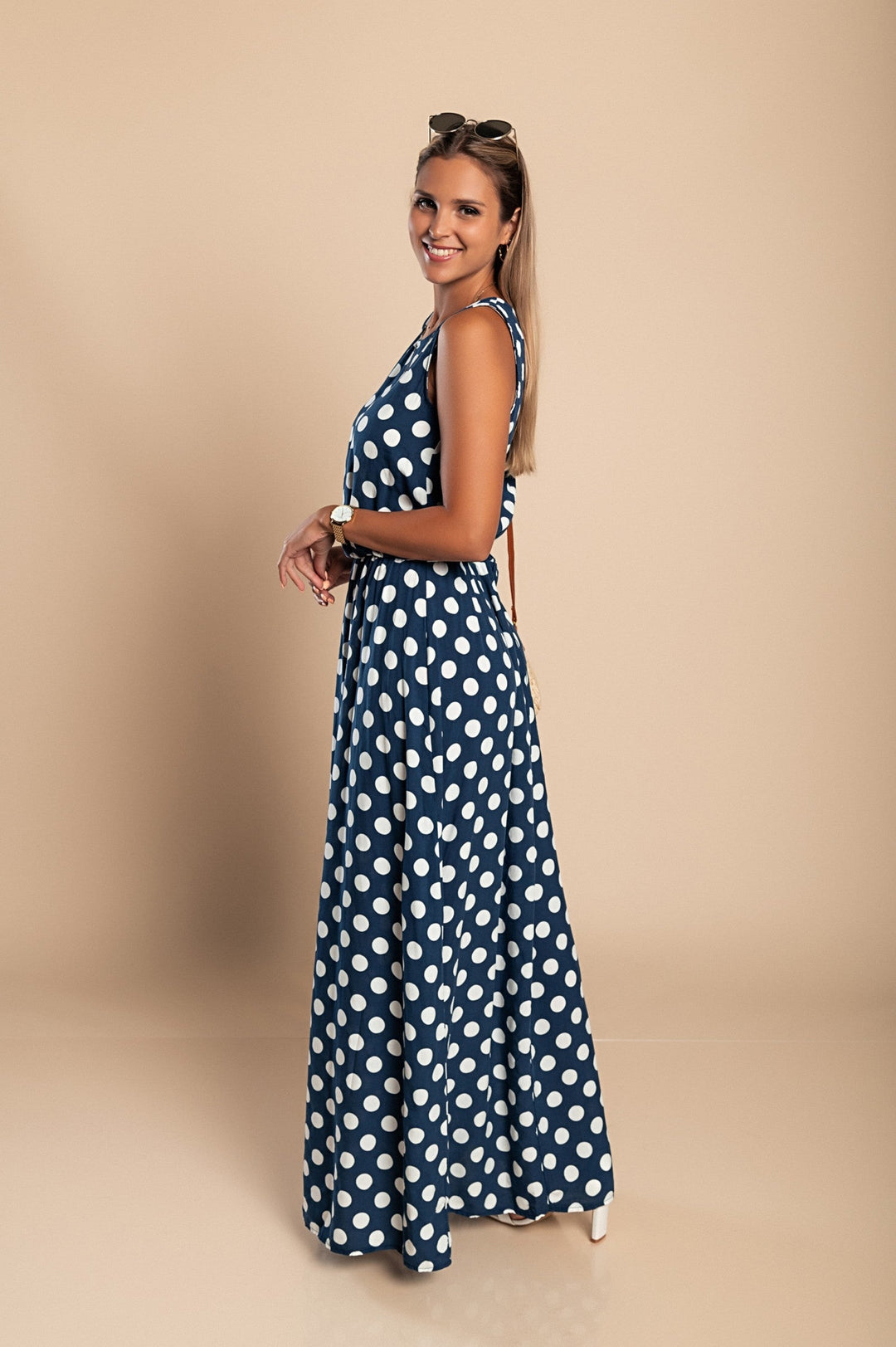 Amber | Long Polka Dot Dress