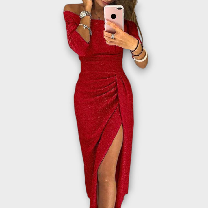 Amelia | Elegant Dress with Cut-Out Shoulders