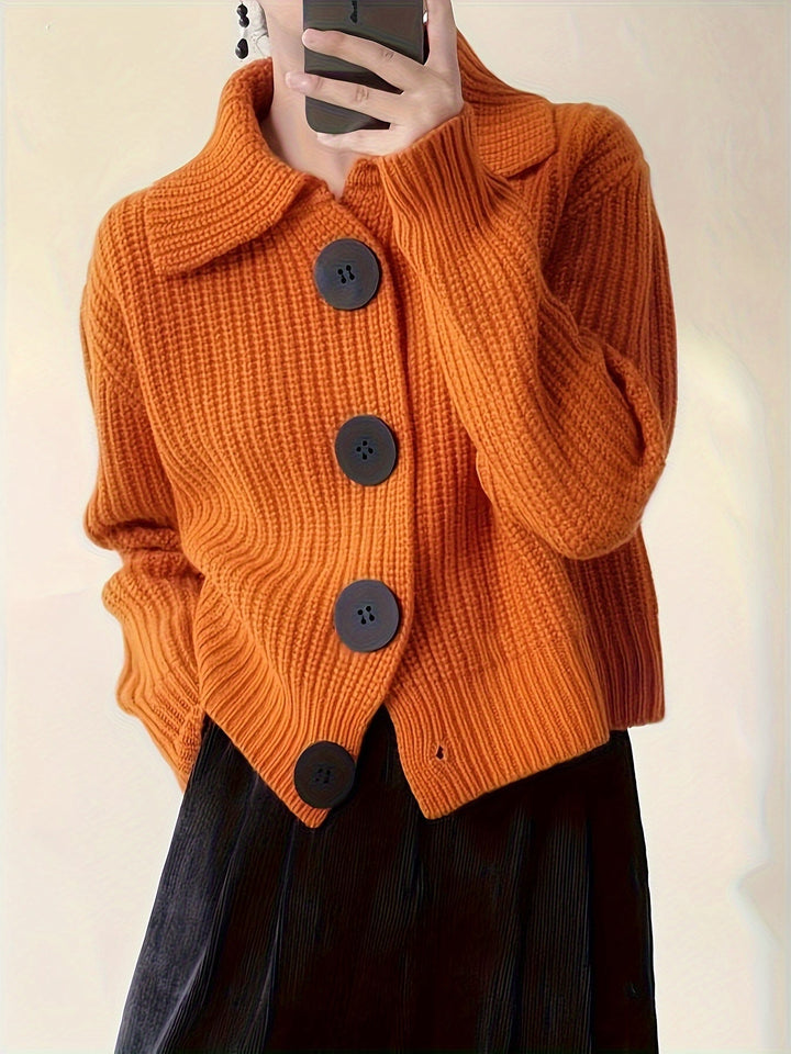 FIONA – KNITTED SWEATER WITH STATEMENT BUTTONS