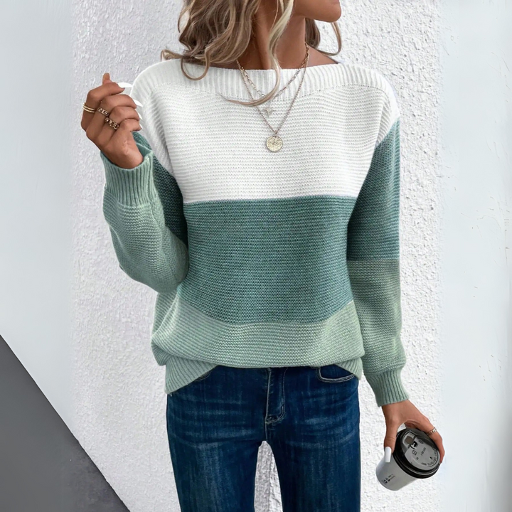 SARRA | Elegant Patchwork Sweater