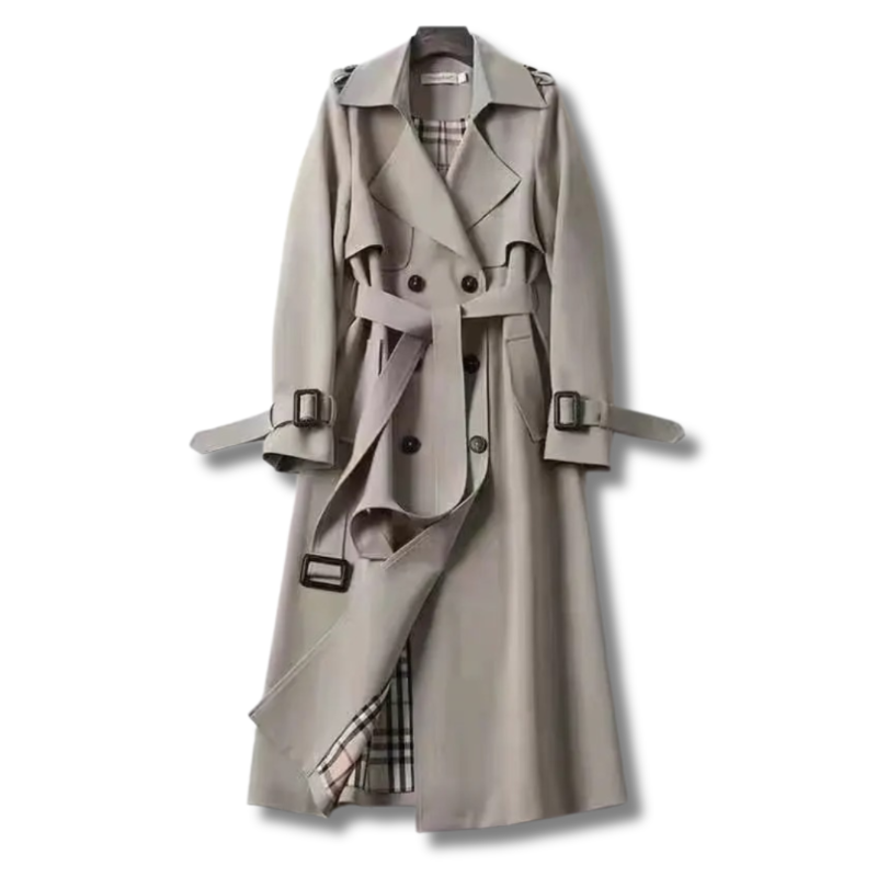 Amoura™ - Trench Coat with Belt, Classic and Elegant