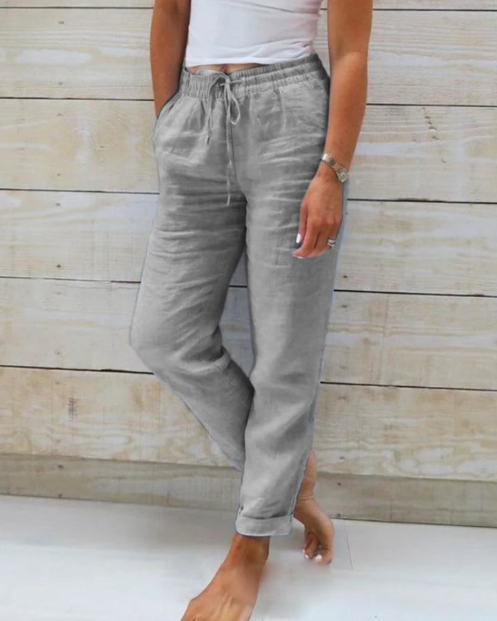 Allison | Tailored Cotton-Wool Pants