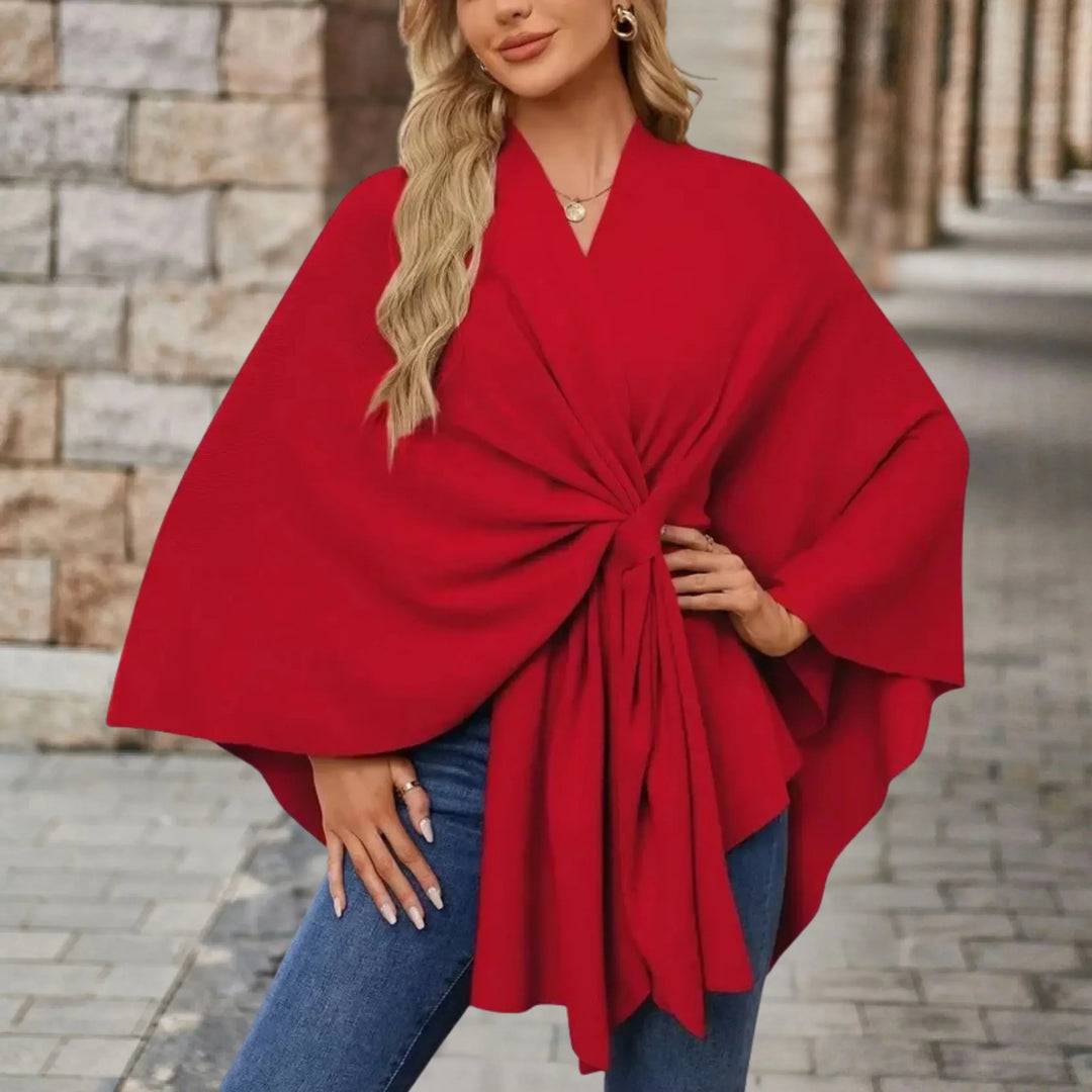 Stela | Elegant Draped Poncho