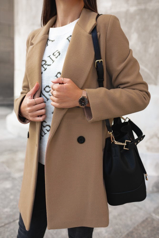 Teresa™ Elegant Coat with Lapel