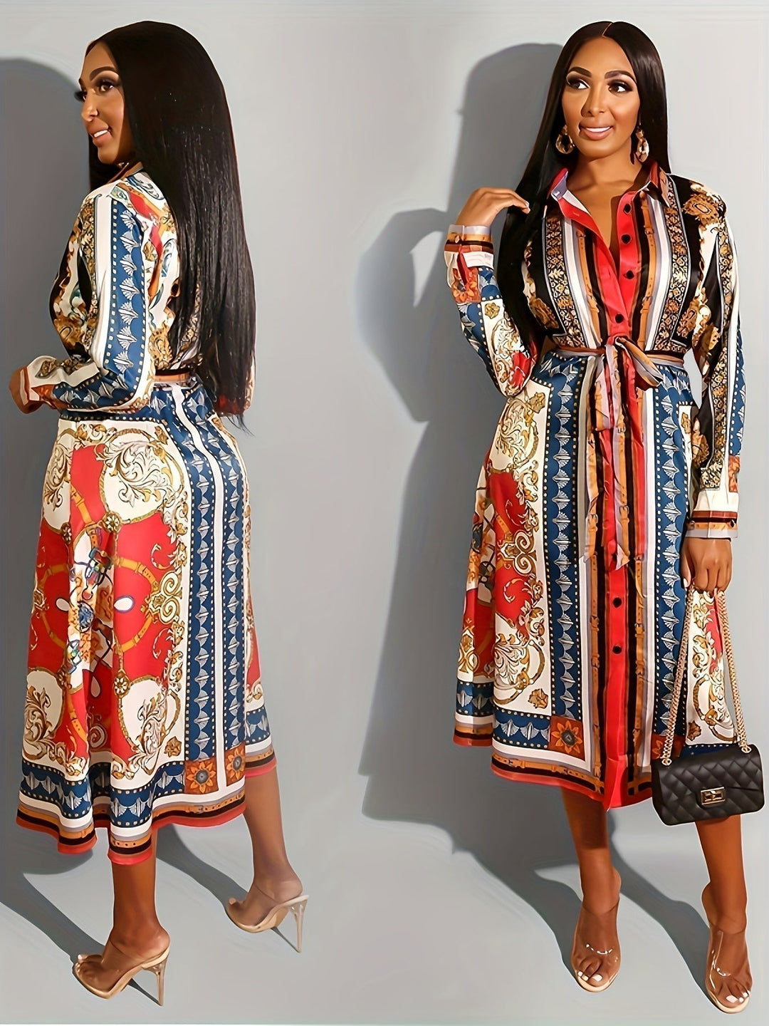 CRESSIDA – LONG SLEEVE SHIRT DRESS