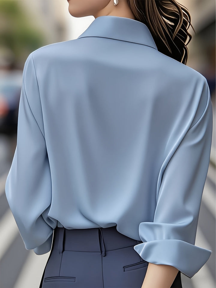 IRYNA | Elegant Long-Sleeve Shirt with Button Closure