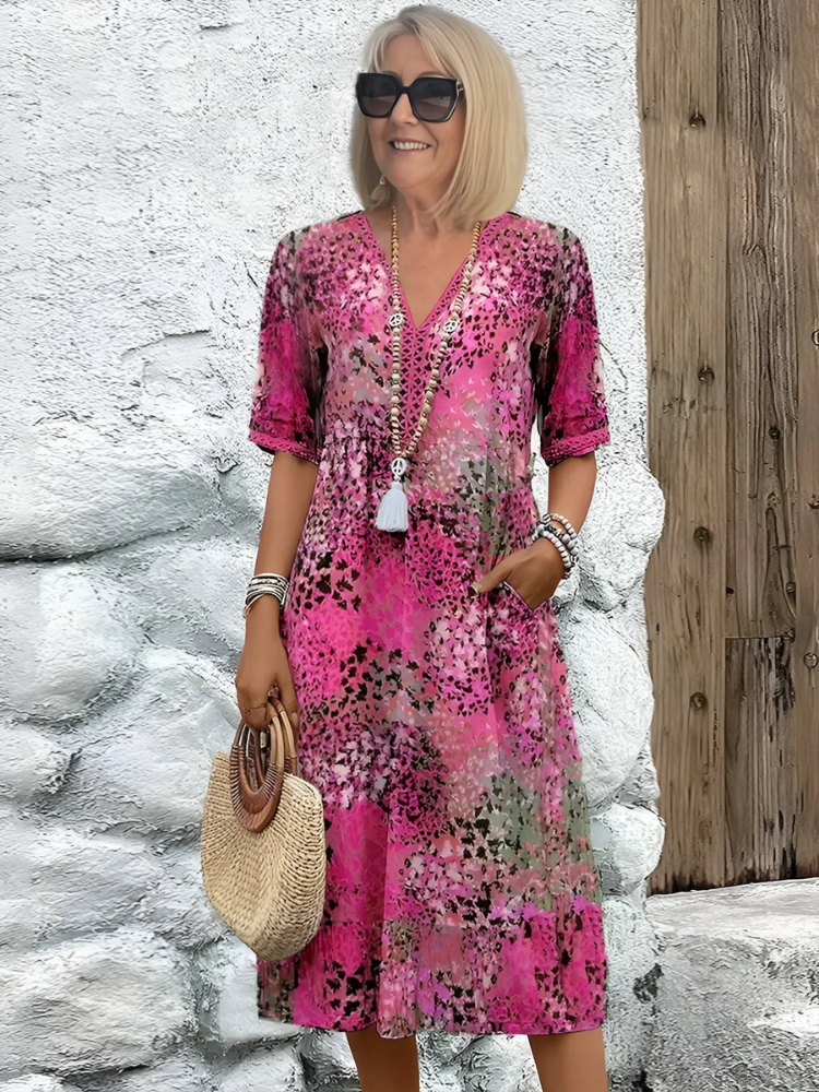 Isabella – Vibrant Mid-Length Dress