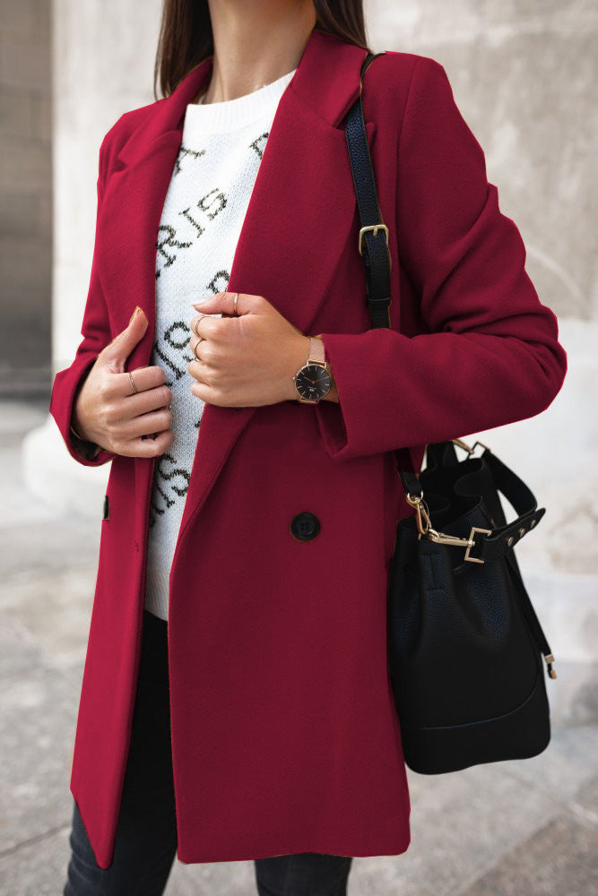 Teresa™ Elegant Coat with Lapel