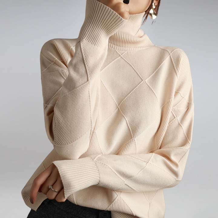 Adelle - Warm Sweater with High Collar