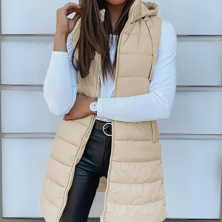 Rosie | Casual Hood Long Puffer Vest