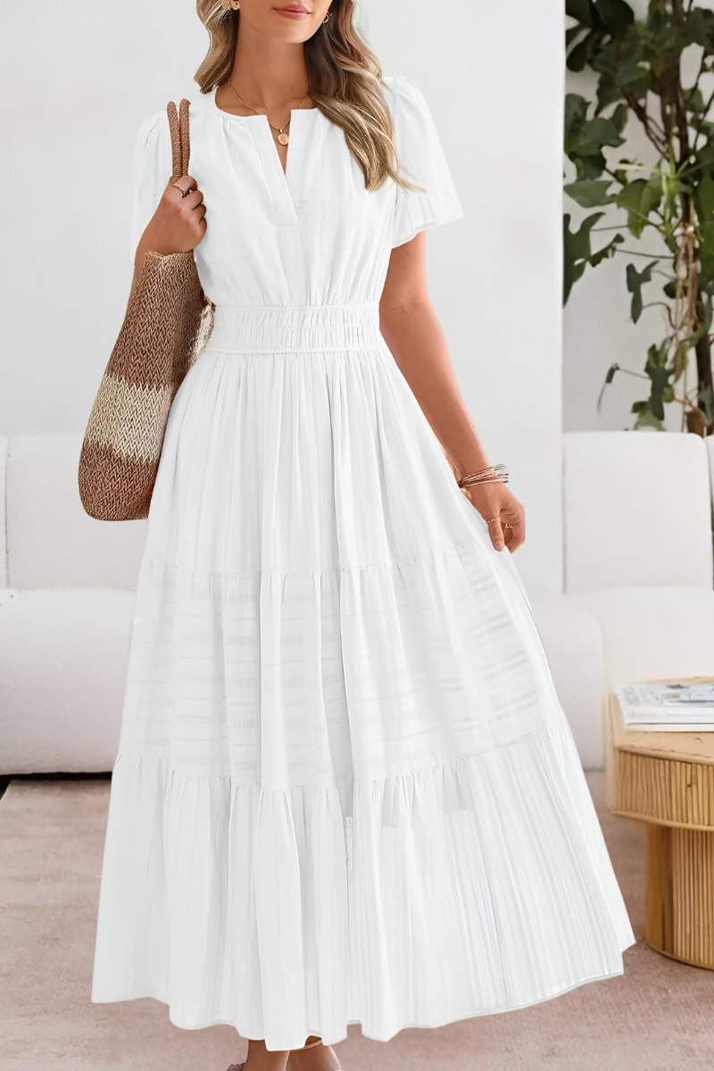 FREYA – MAXI DRESS WITH RUFFLES AND SUNLIT CHARM