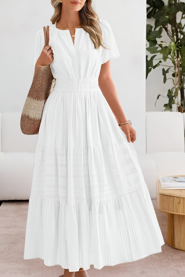 FREYA – MAXI DRESS WITH RUFFLES AND SUNLIT CHARM