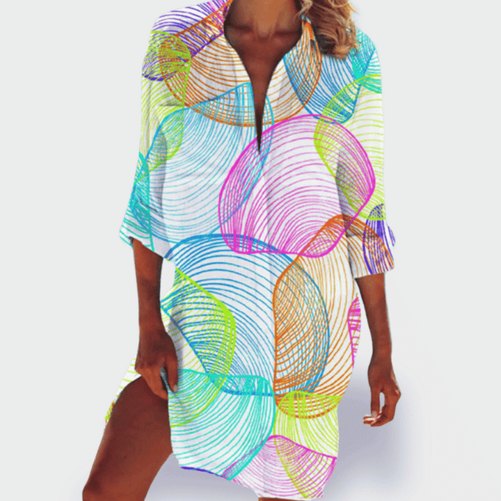 Tessa – Vibrant Print Summer Shirt