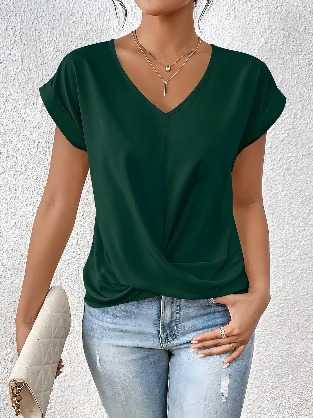 ANA | Elegant Casual Blouse with V-Neck