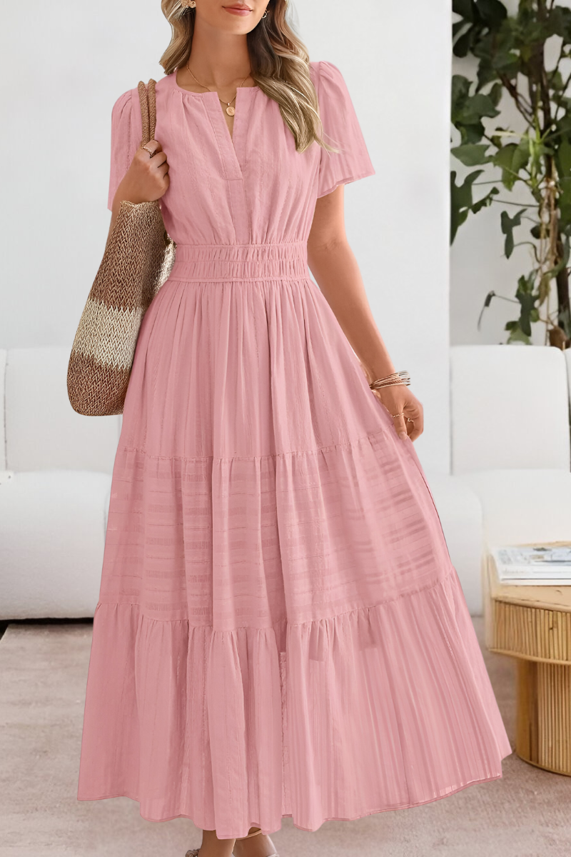 FREYA – MAXI DRESS WITH RUFFLES AND SUNLIT CHARM