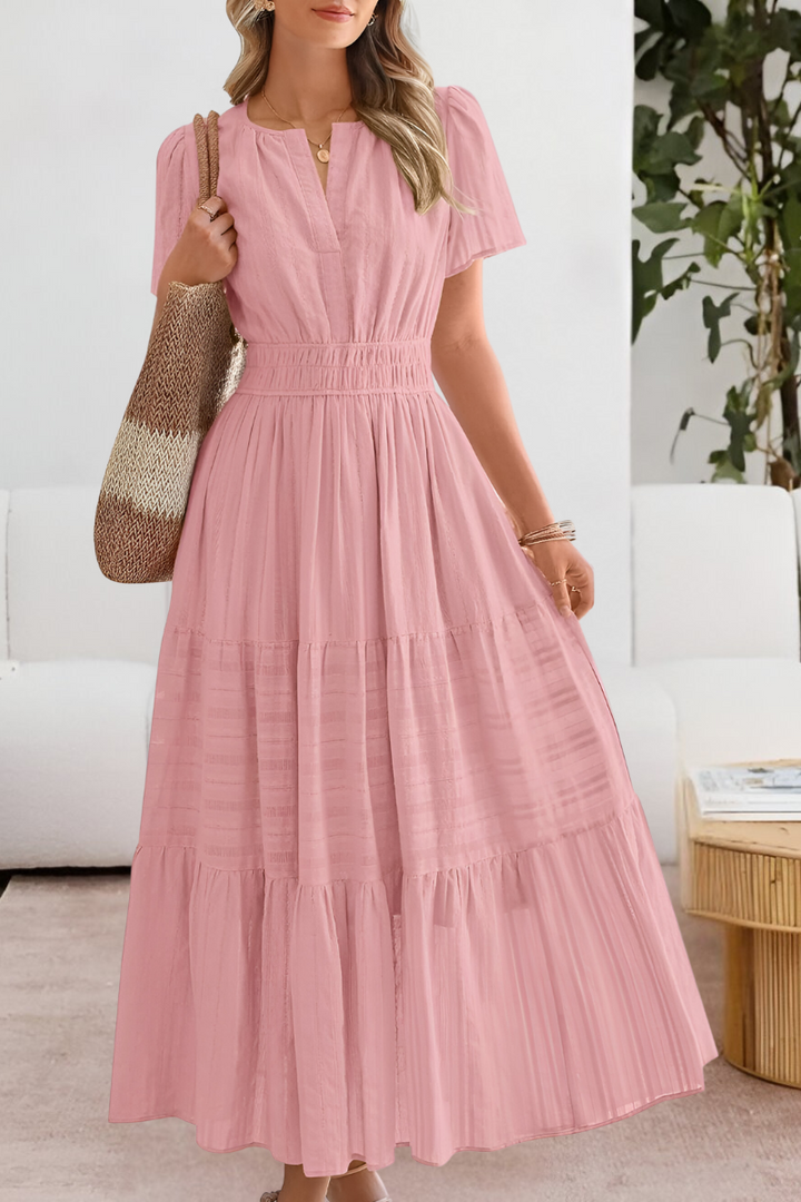 FREYA – MAXI DRESS WITH RUFFLES AND SUNLIT CHARM