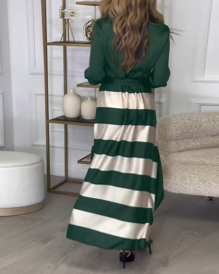 Ariana - Elegant Striped Dress
