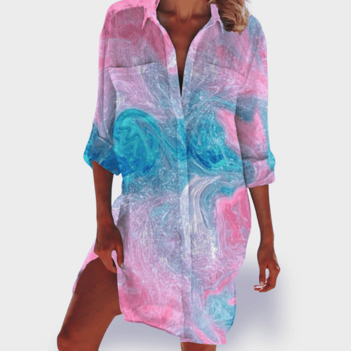 Tessa – Vibrant Print Summer Shirt