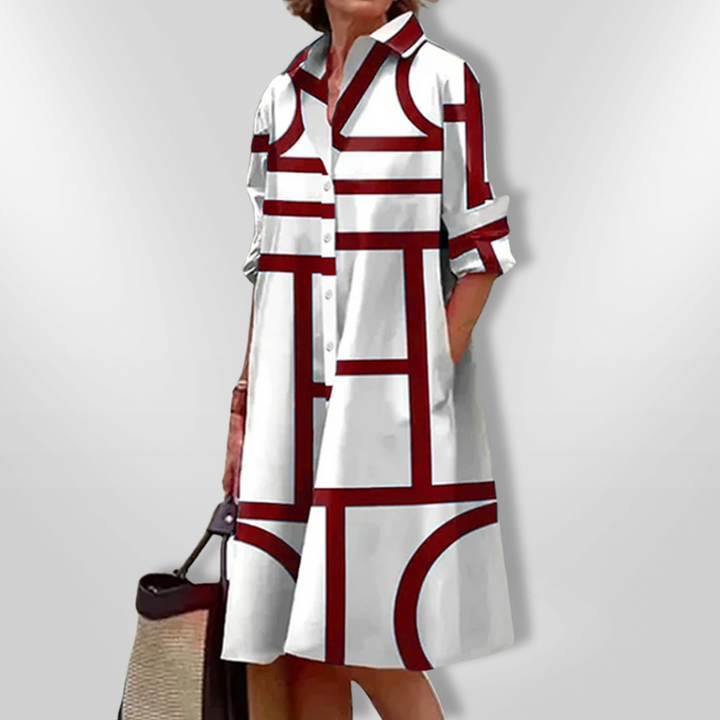 CLAIRE – METRO CHIC SHIRT DRESS
