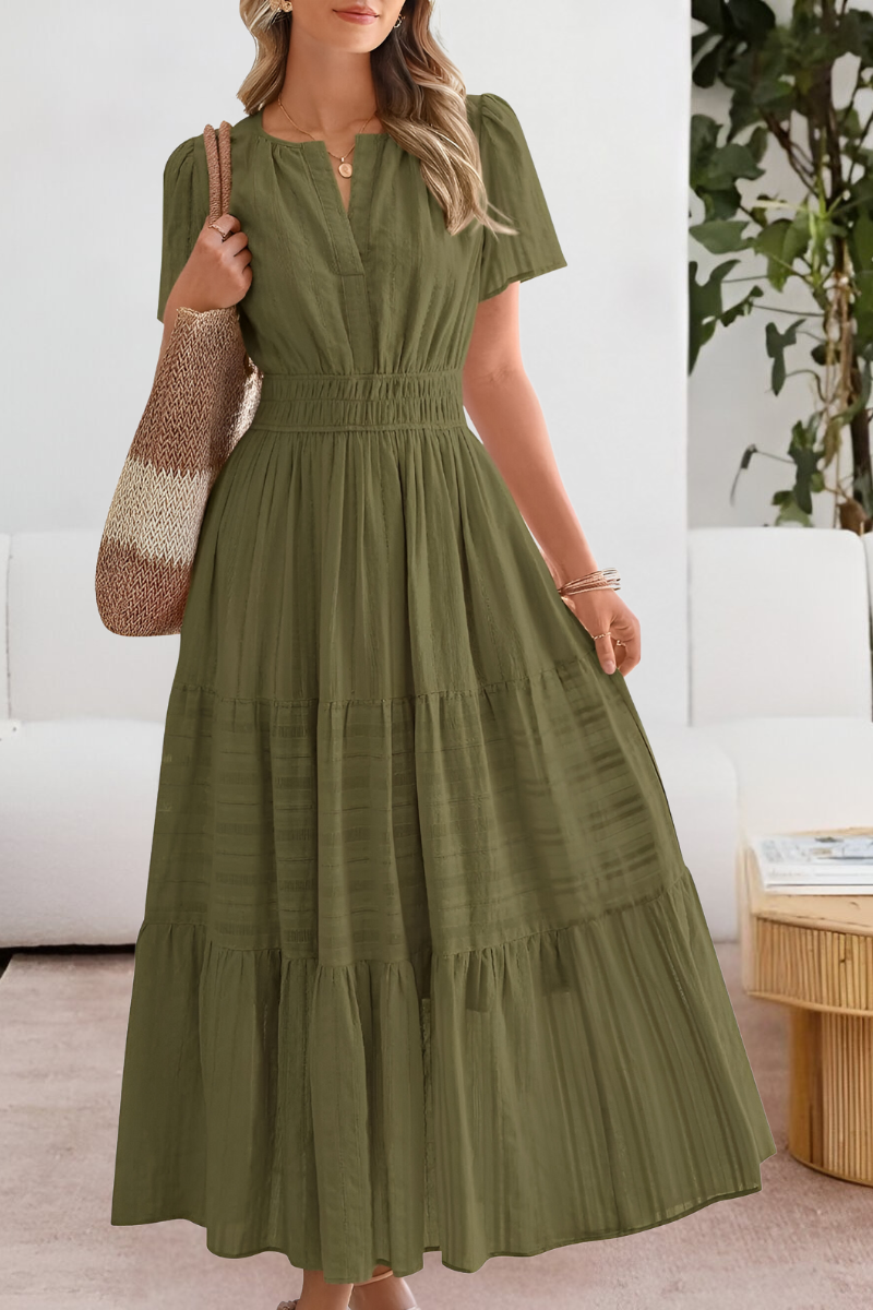 FREYA – MAXI DRESS WITH RUFFLES AND SUNLIT CHARM