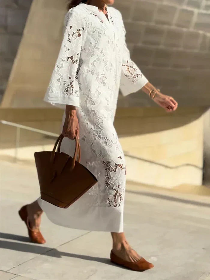 ALINA – ELEGANT WHITE LACE DRESS