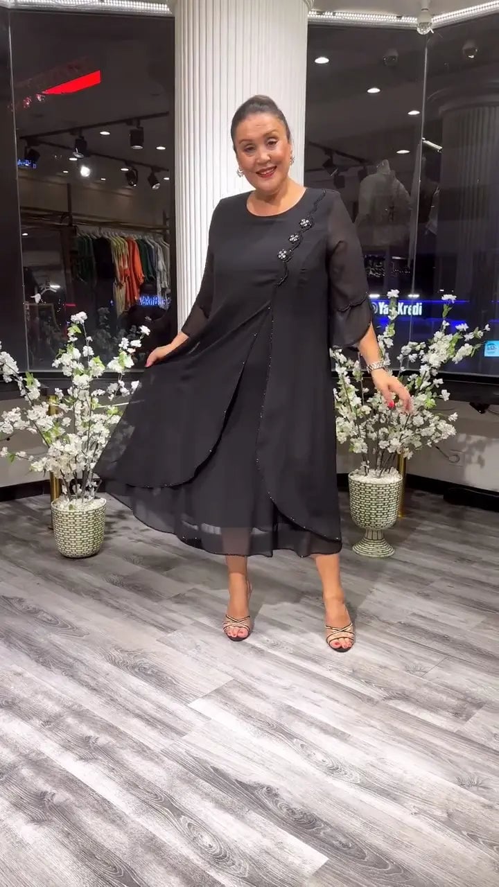 SAMARA – WIDE SOLID COLOR CHIFFON DRESS FOR WOMEN