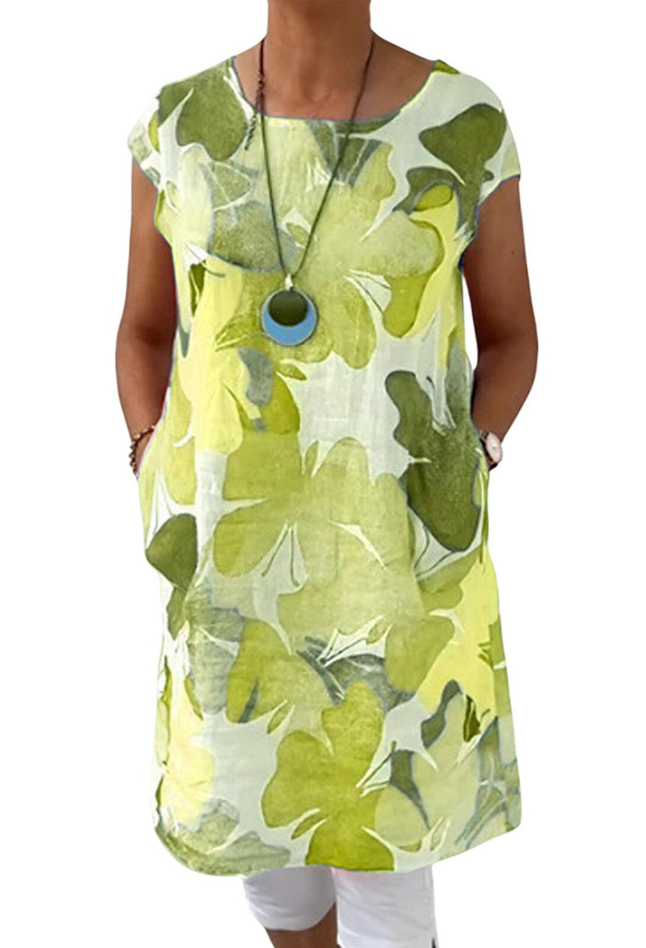 NORA – TUNIC DRESS WITH LIGHT FLOWERS