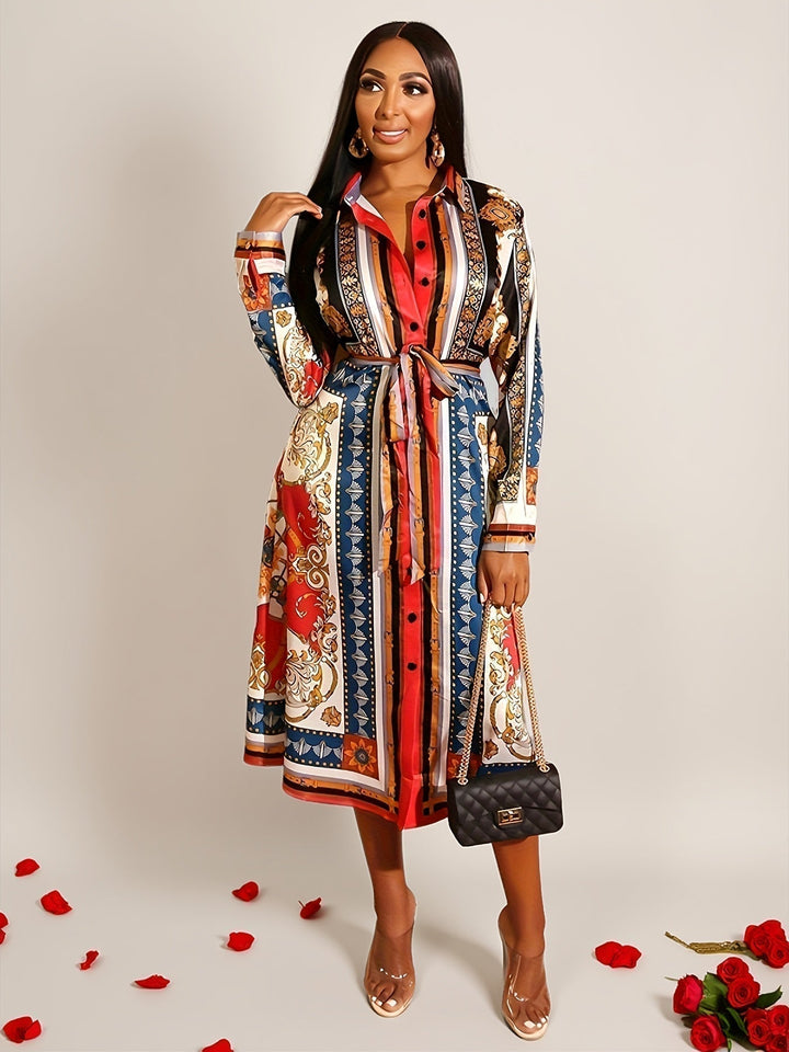 CRESSIDA – LONG SLEEVE SHIRT DRESS