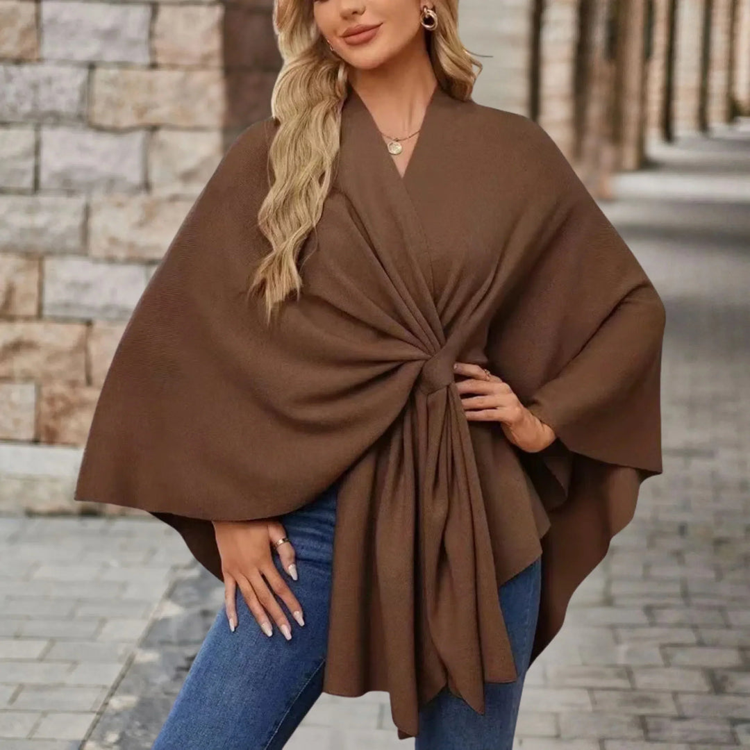 Stela | Elegant Draped Poncho