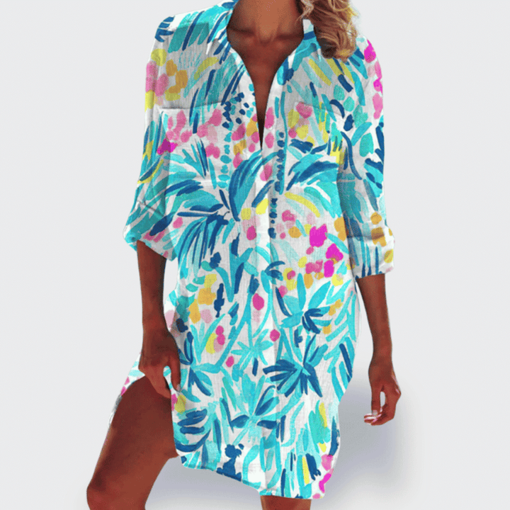 Tessa – Vibrant Print Summer Shirt