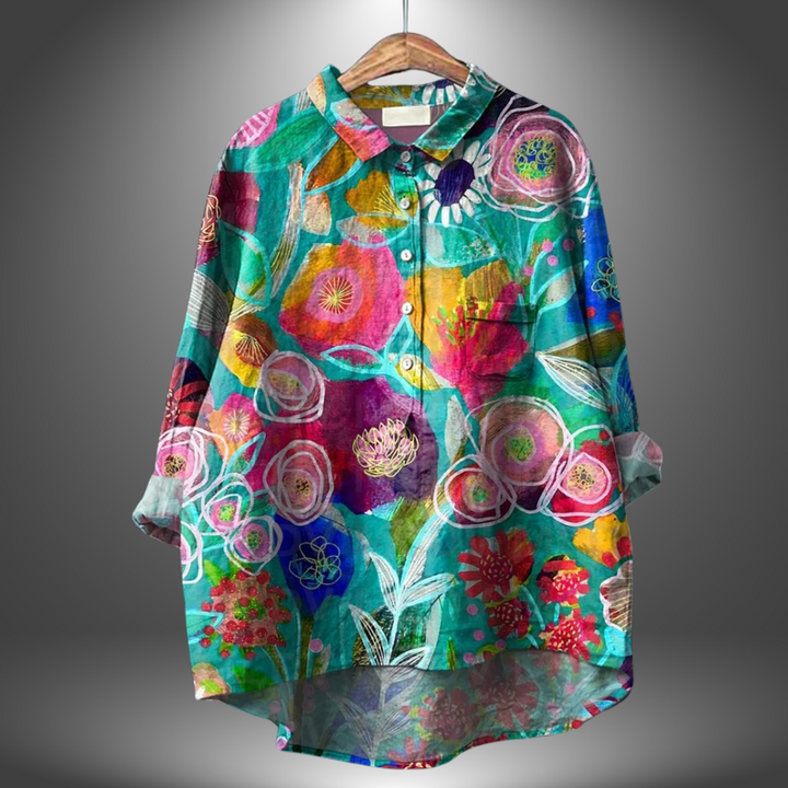 MIRIAM | Premium Floral Blouse, Handcrafted