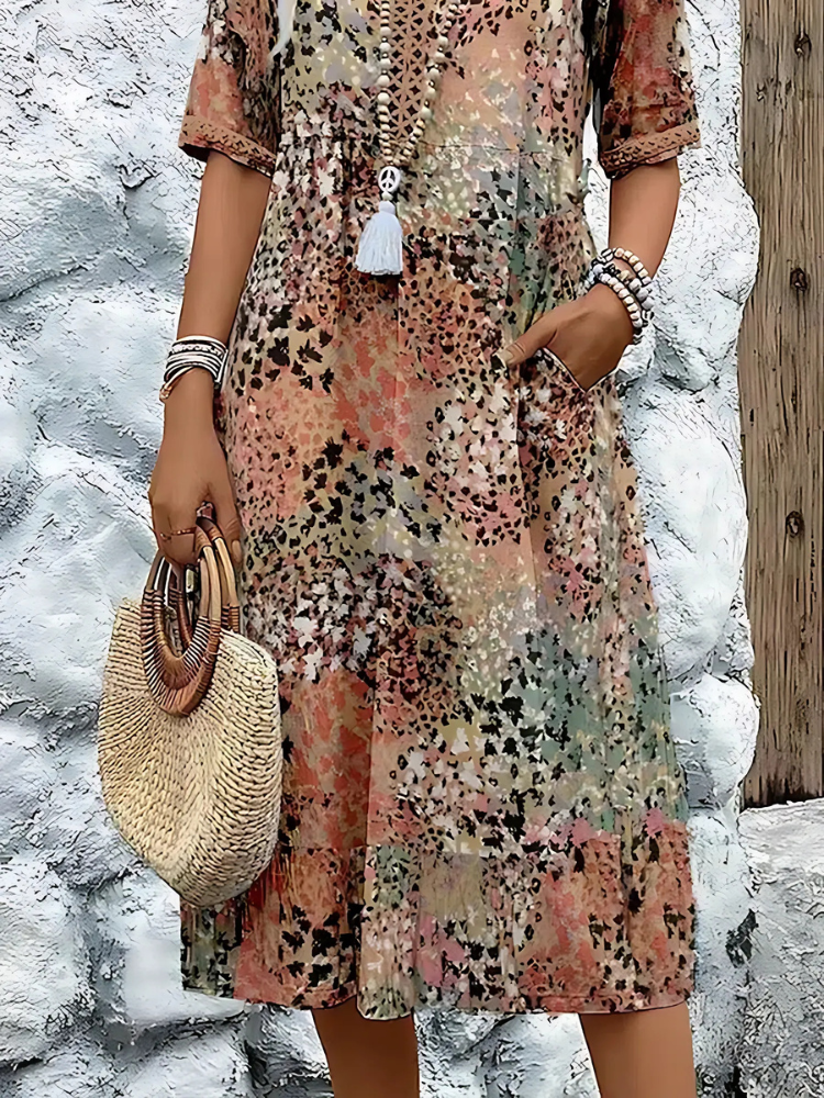 Isabella – Vibrant Mid-Length Dress