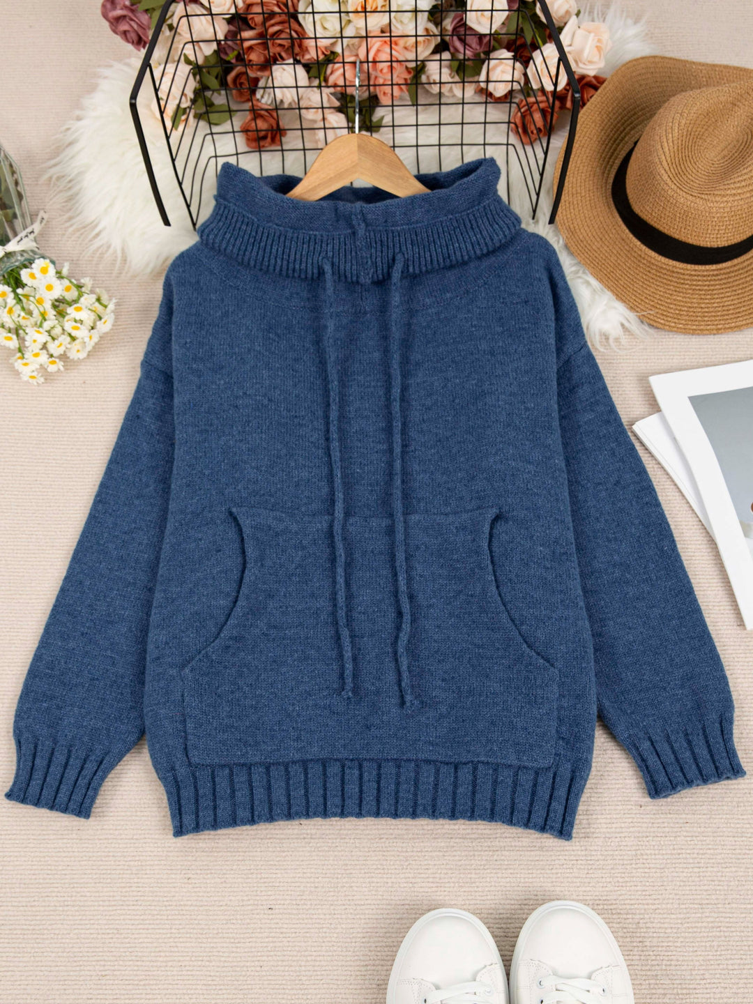 ZELINA | Long Sleeve Pullover with Pocket