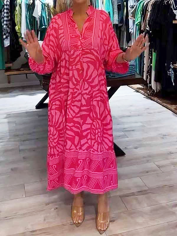 Chloe | Printed Dress with V-Neck