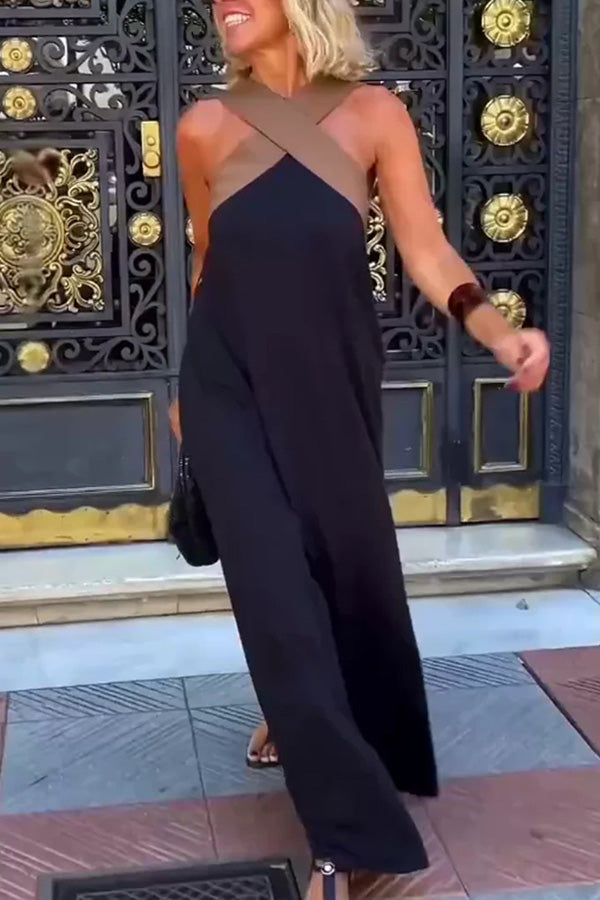 CARYS – WOMEN'S BACK CROSS DRESS, SLEEVELESS