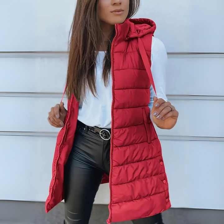 Rosie | Casual Hood Long Puffer Vest