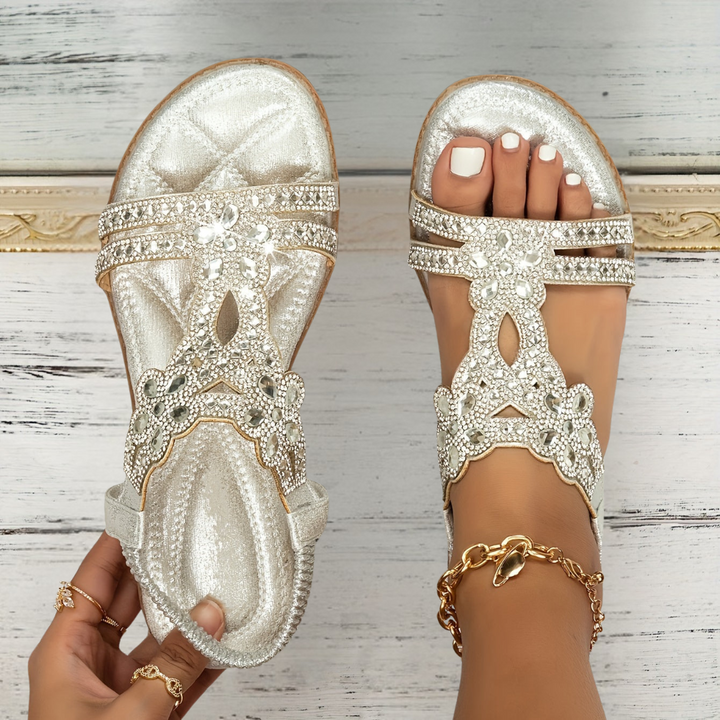 Anita | Elegant Crystal Summer Sandals