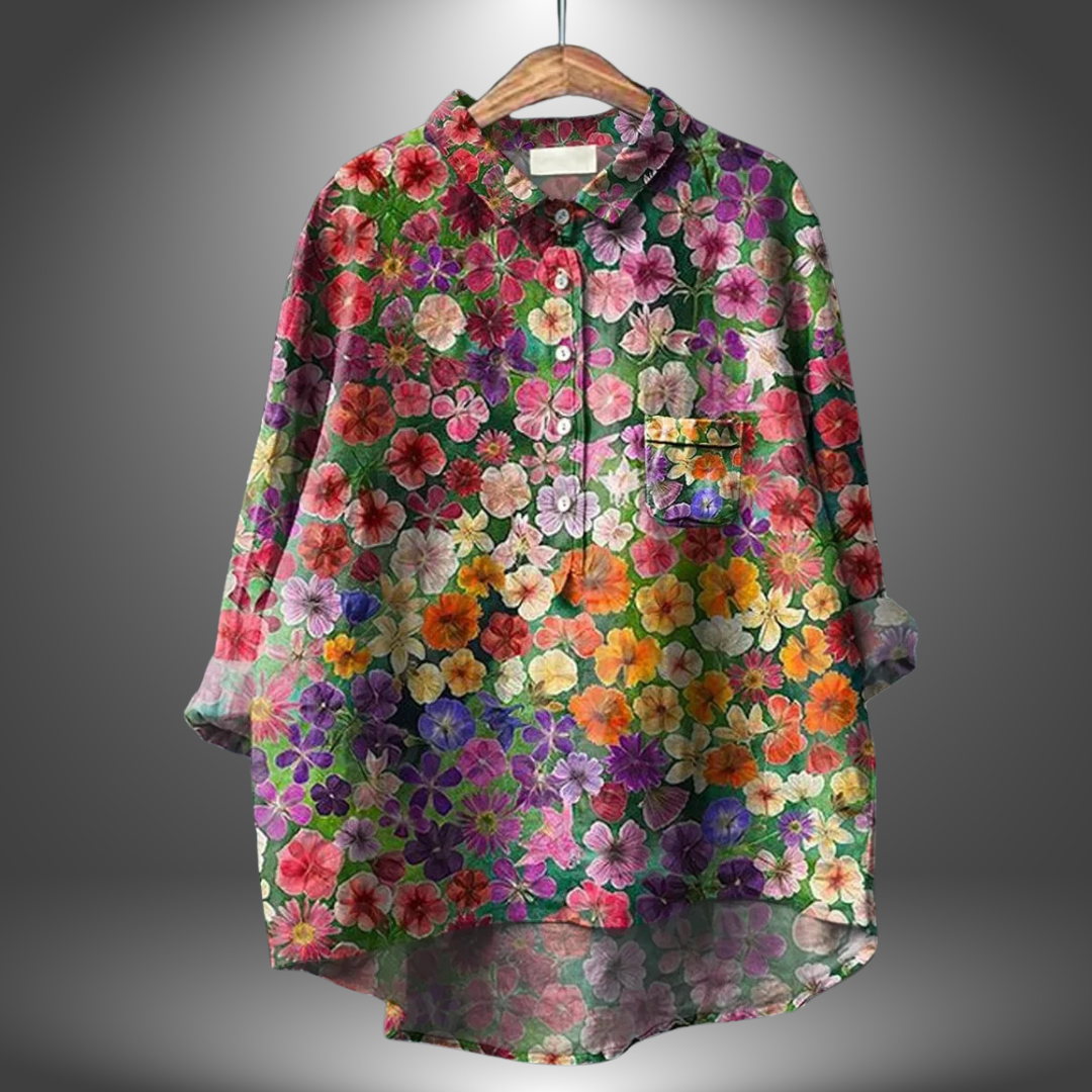 MIRIAM | Premium Floral Blouse, Handcrafted