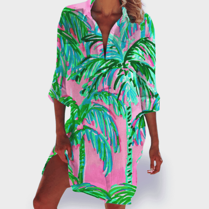 Tessa – Vibrant Print Summer Shirt