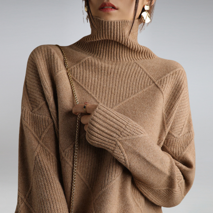 Adelle - Warm Sweater with High Collar