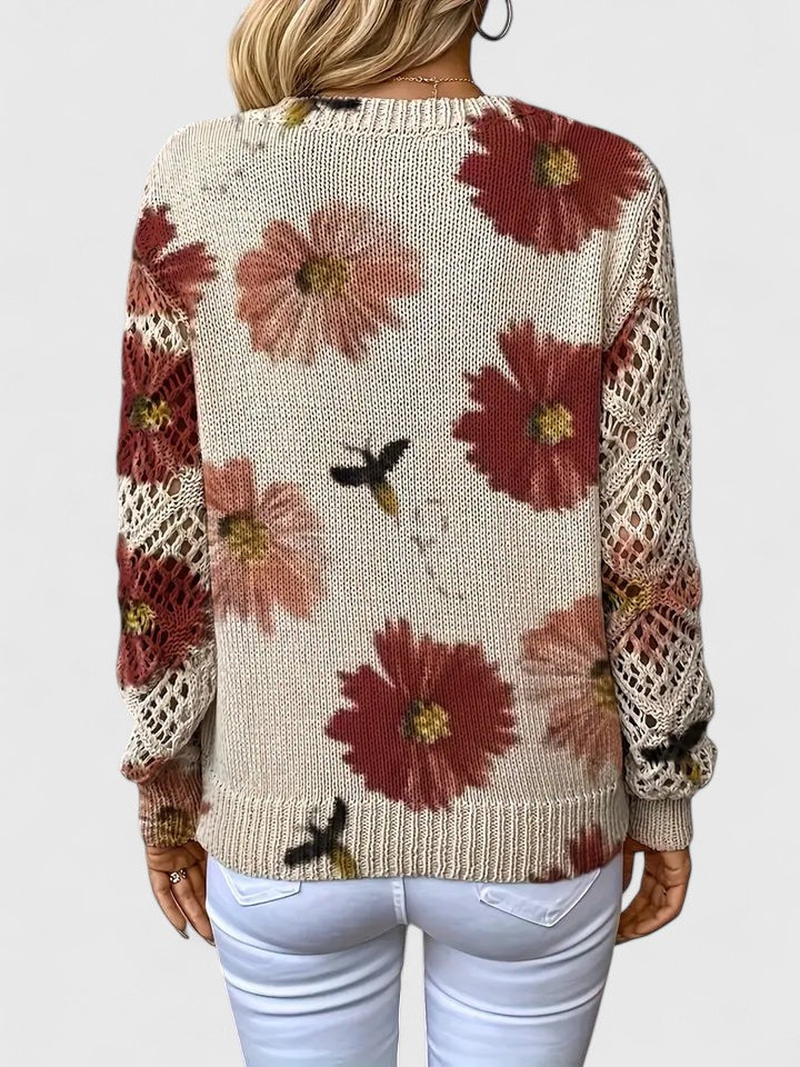 LIZA | Elegant Sweater with Flowers