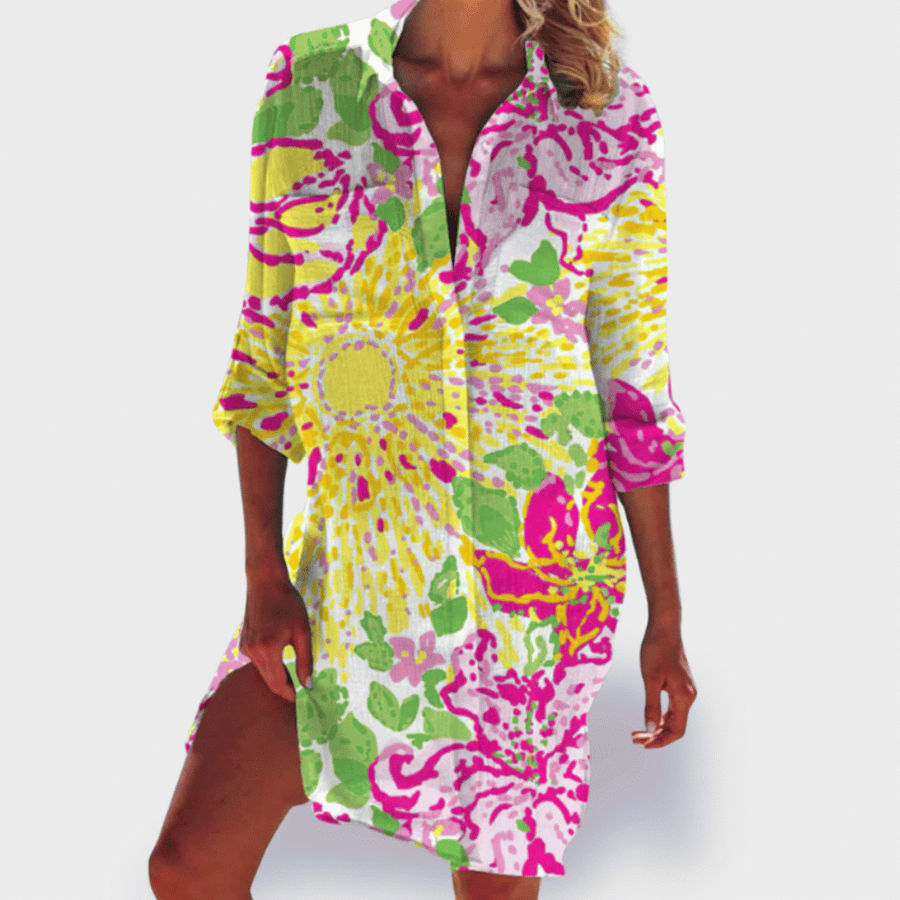 Tessa – Vibrant Print Summer Shirt