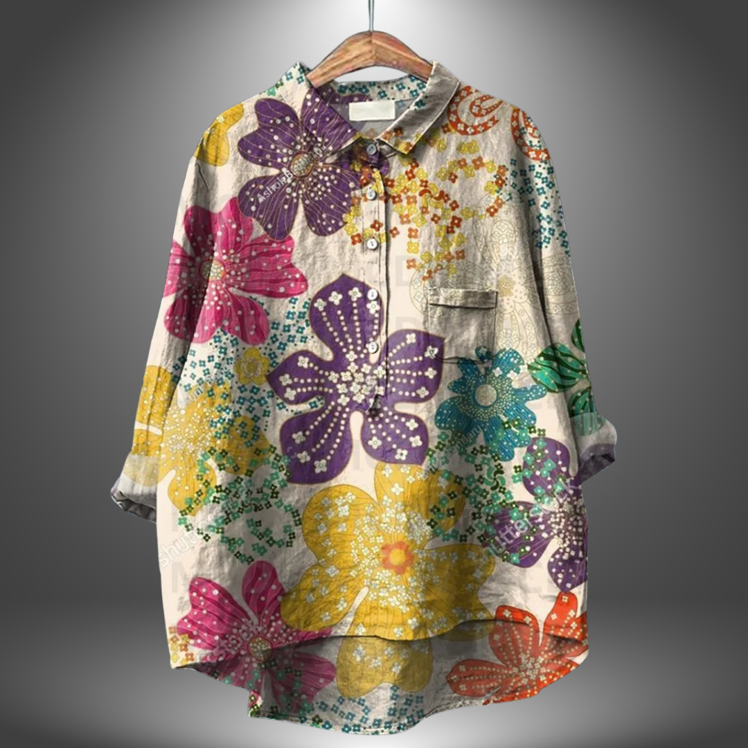 MIRIAM | Premium Floral Blouse, Handcrafted