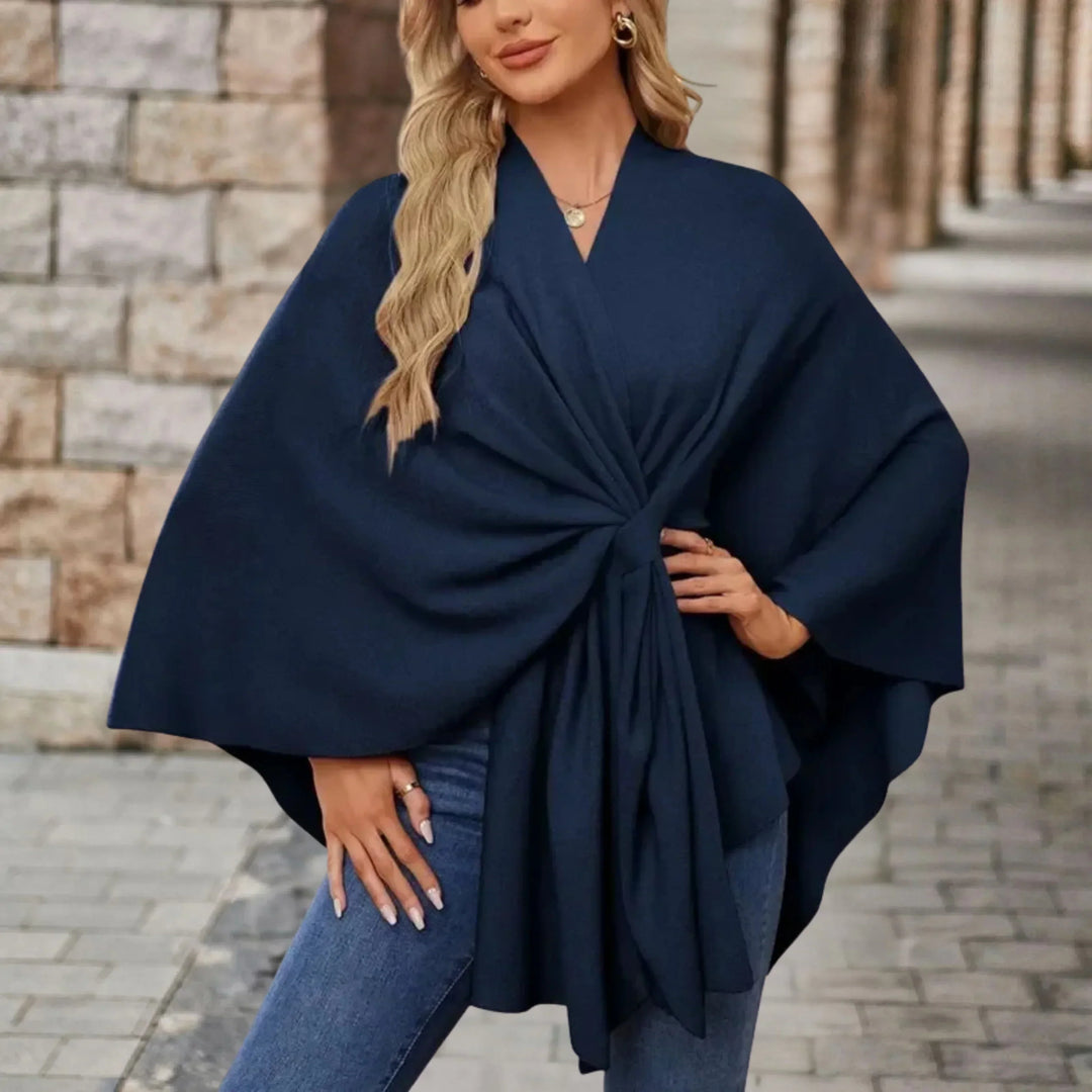 Stela | Elegant Draped Poncho