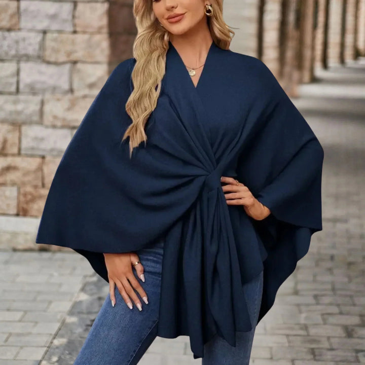 Stela | Elegant Draped Poncho