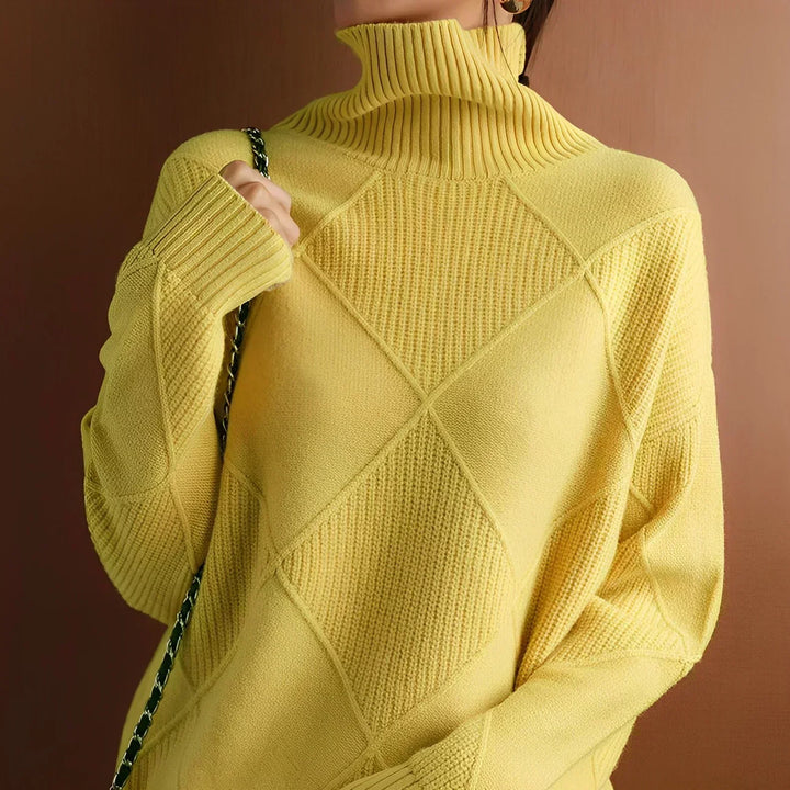Lily - Thick Sweater with High Collar