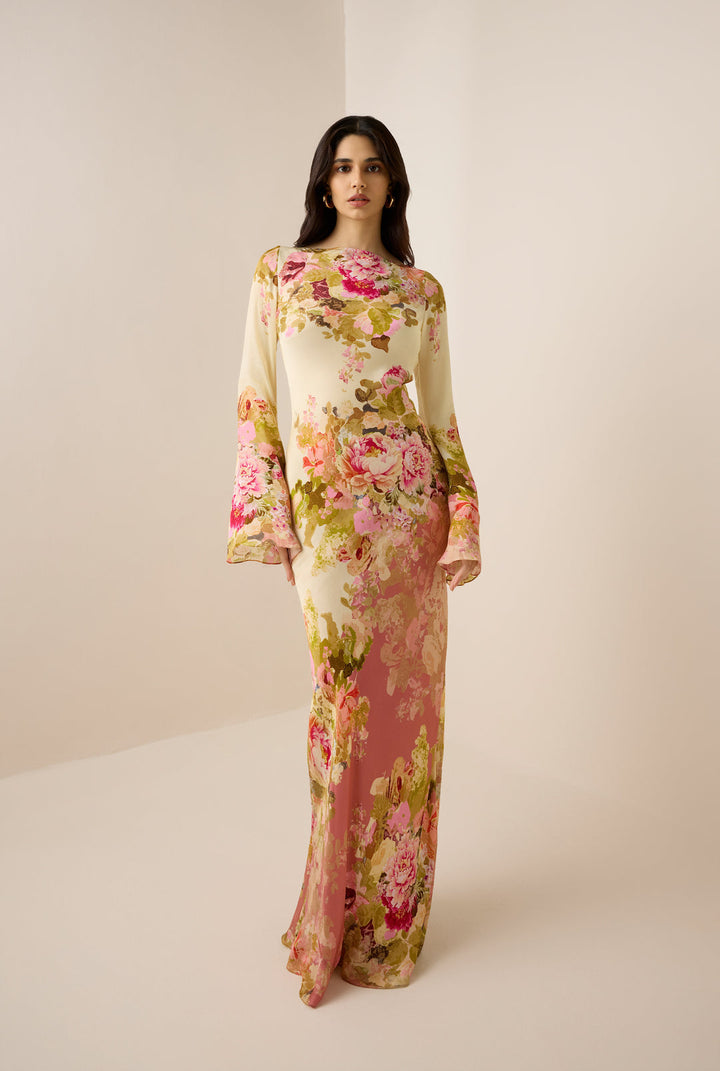 ALINA – ROMANTIC FLORAL GLIDING DRESS