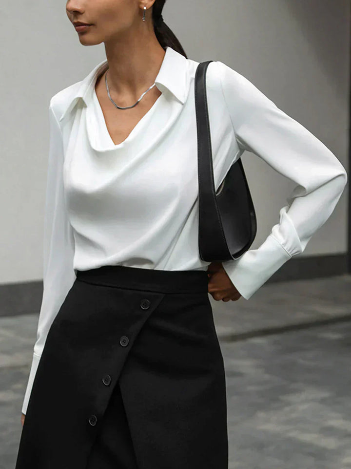 Long Sleeve V-Neck Blouse