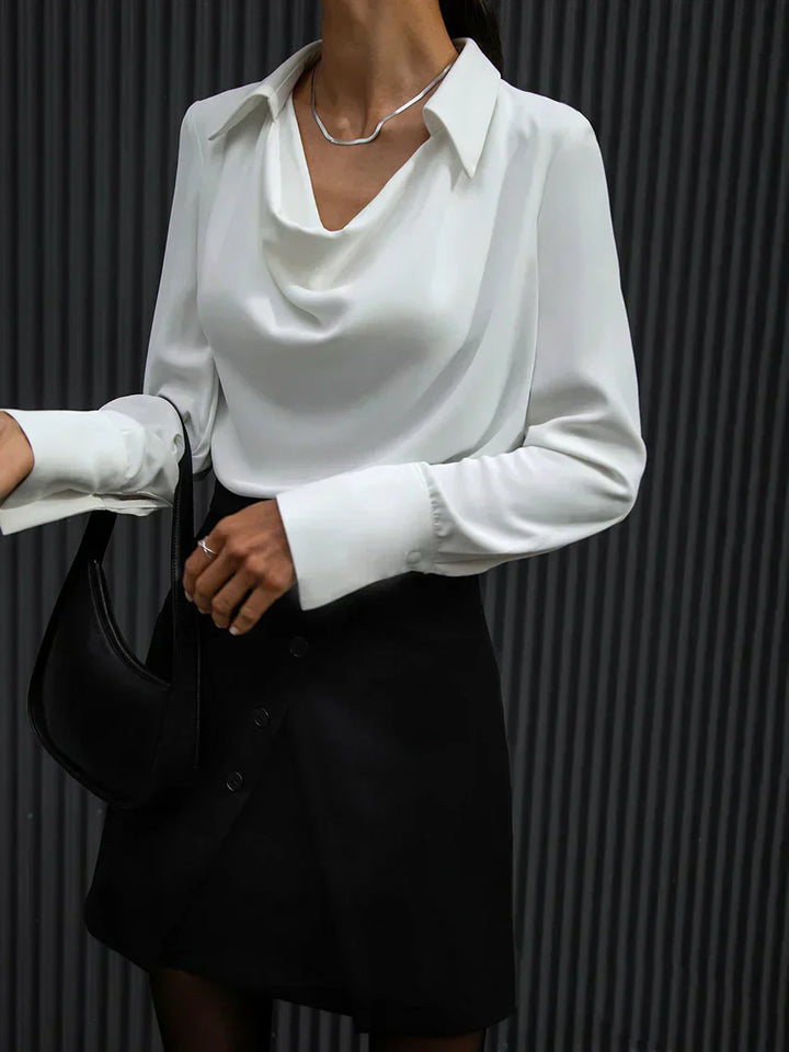 Long Sleeve V-Neck Blouse